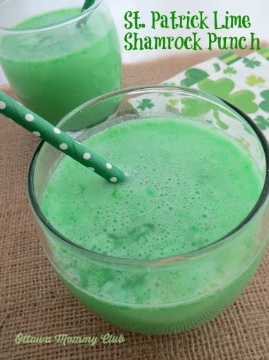 Lime Shamrock Punch For St. Patrick's Day (Mocktail) - OMC