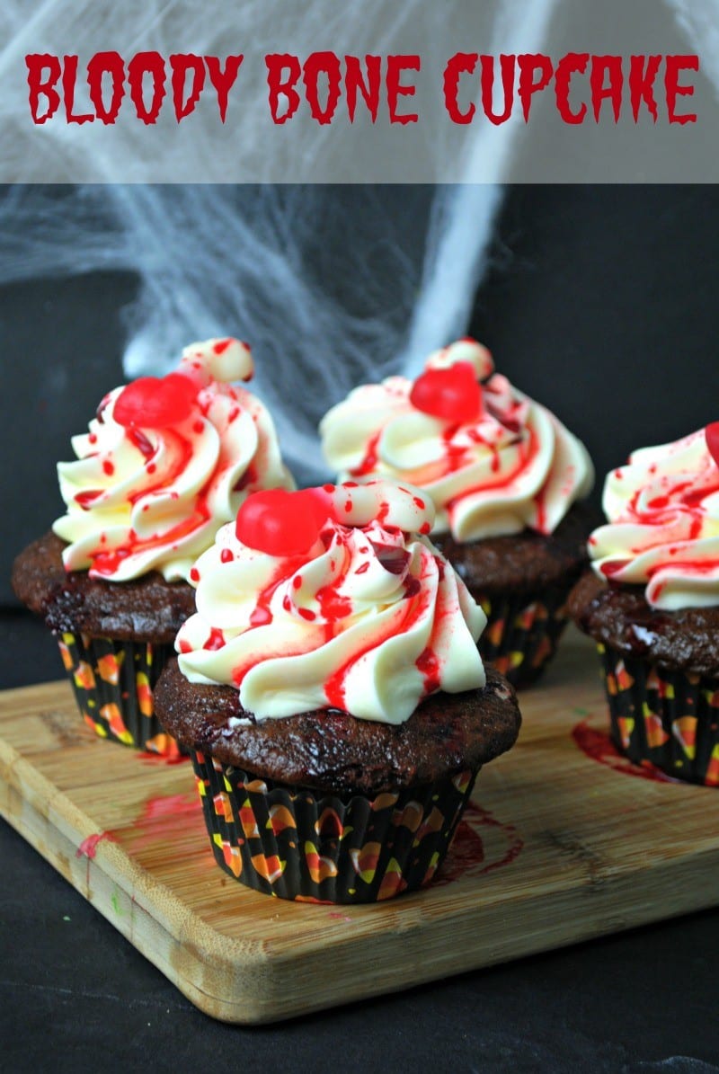 Halloween Bloody Bone Cupcakes Recipe