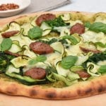 Grilled Turkey Sausage and Summer Greens Pizza
