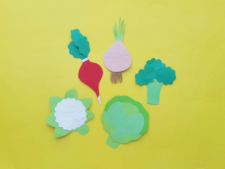Vegetables Paper Crafts With Printable Templates