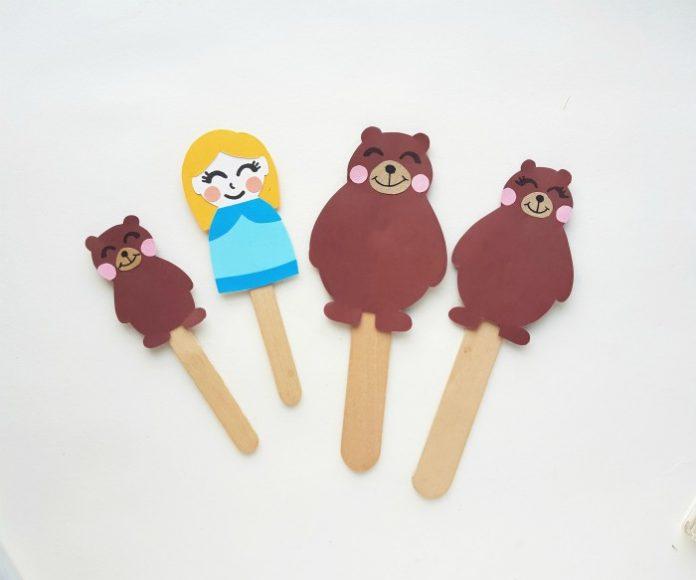 Goldilocks and the Three Bears Puppet Craft With Printable Template