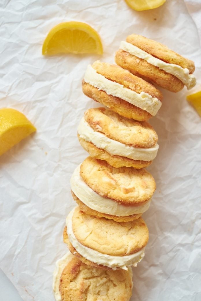 Lemon Cookie Ice Cream Sandwiches Easy To Make Frozen Treats
