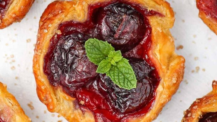 Image for Easy Cherry Tartlets with Puff Pastry