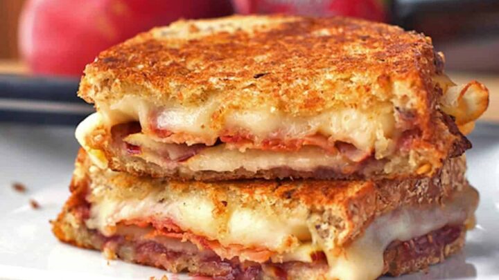 Image for Bacon, Pear, and Raspberry Grilled Cheese