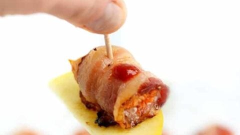 Image for Bacon-Wrapped Honey Sriracha Chicken Bites