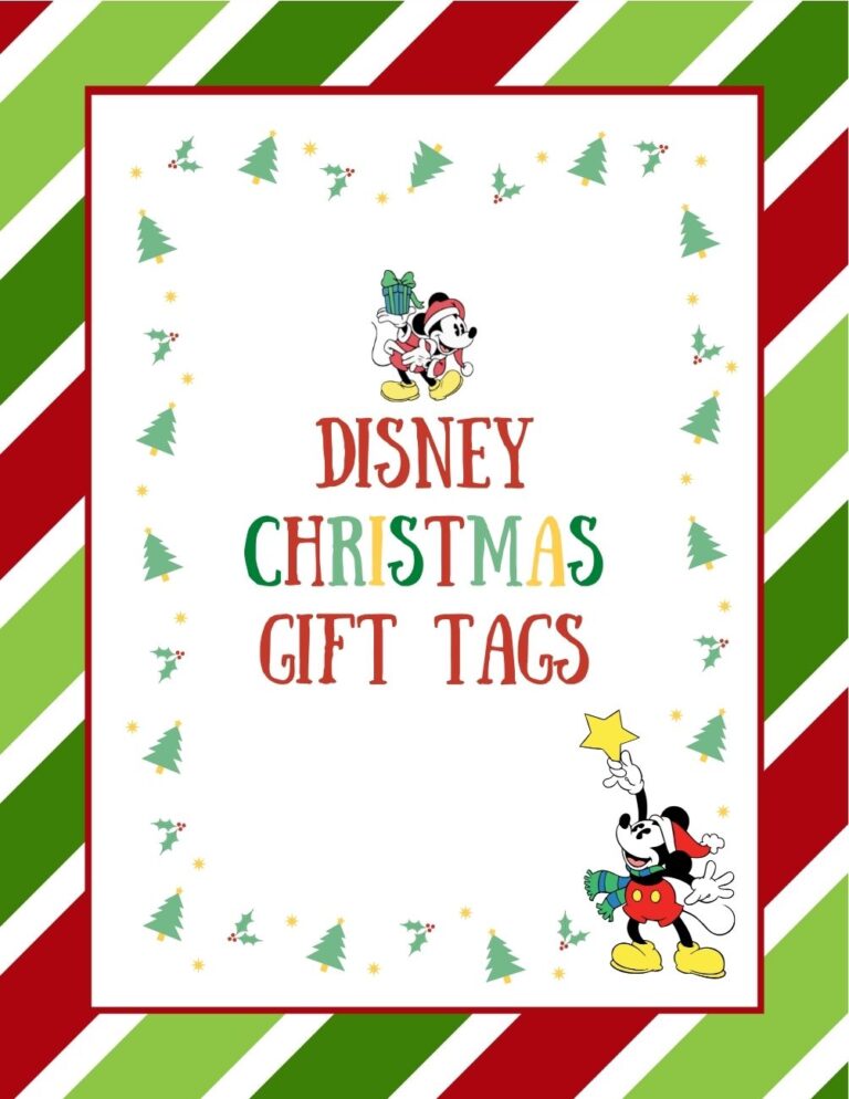 Mickey Christmas Gift Tags with Free Printable | OMC
