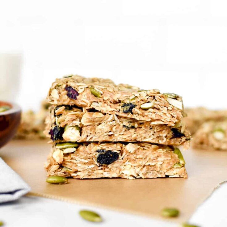 Image for Nut-Free No-Bake Blueberry Granola Bars