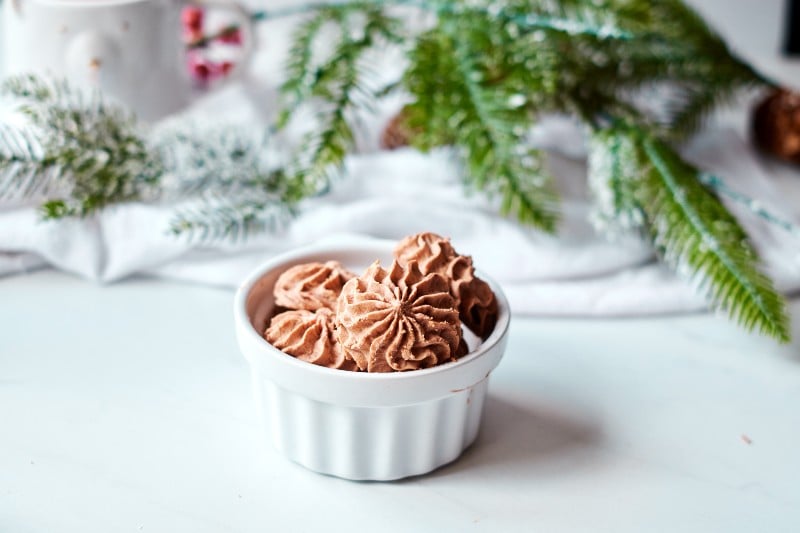 frozen whipped cream dollops