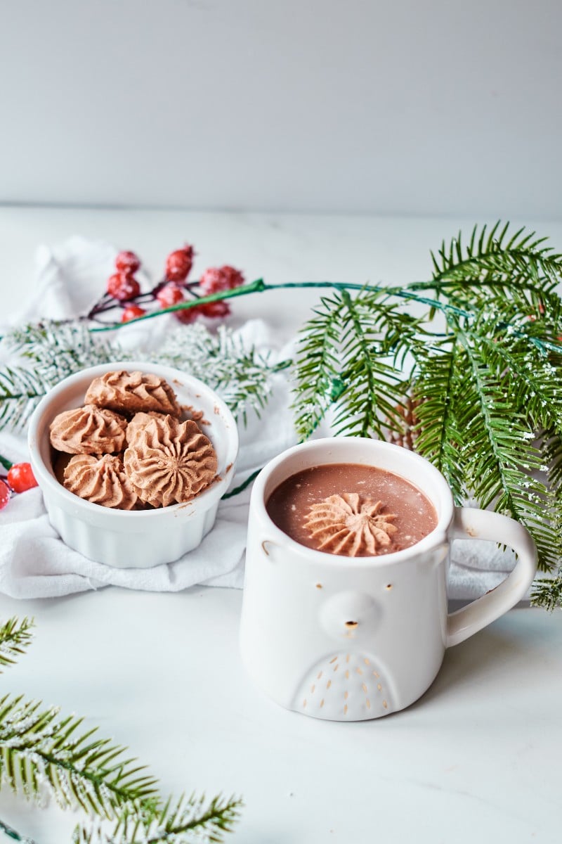 frozen whipped cream hot chocolate toppers